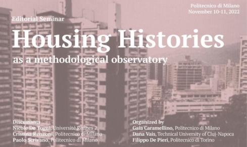 Seminar Housing Histories as a Methodological Observatory 10-11 November 202